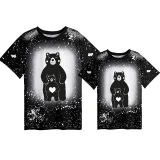 Mommy and Me Matching Clothing Top Bear Baby Mama Mini Tie Dyed Family T-shirts