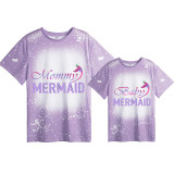 Mommy and Me Matching Clothing Top Mermaid Mama And Mini Tie Dyed Family T-shirts