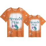 Mommy and Me Matching Clothing Top Mermaid Mama And Mini Tie Dyed Family T-shirts