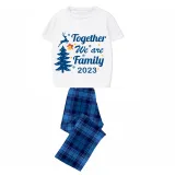 2023 Christmas Matching Family Pajamas Exclusive Family Together Flying Reindeer Blue Short Pajamas Set