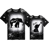 Mommy and Me Matching Clothing Top Elephant Mama And Mini Tie Dyed Family T-shirts