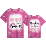 Mommy and Me Matching Clothing Top Daughter Of The Queen Mommy Of A Princess Tie Dyed Family T-shirts