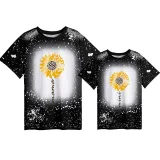 Mommy and Me Matching Clothing Top Mama Mini Sunflower Tie Dyed Family T-shirts