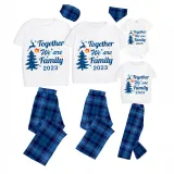 2023 Christmas Matching Family Pajamas Exclusive Family Together Flying Reindeer Blue Short Pajamas Set