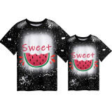 Mommy and Me Matching Clothing Top Sweet Watermelon Mama And Mini Tie Dyed Family T-shirts