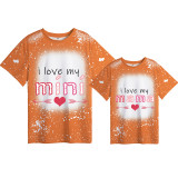 Mommy and Me Matching Clothing Top I Love My Mama I Love My Mini Tie Dyed Family T-shirts