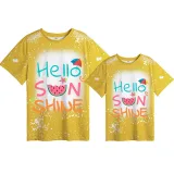 Mommy and Me Matching Clothing Top Hello Sun Shine Mama And Mini Tie Dyed Family T-shirts