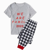 2023 Christmas Matching Family Pajamas Exclusive We Are Family Gray Short Pajamas Set