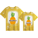 Mommy and Me Matching Clothing Top Pineapple Mama And Mini Tie Dyed Family T-shirts