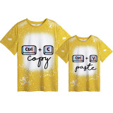 Mommy and Me Matching Clothing Top Copy Paste Ctrl Tie Dyed Family T-shirts