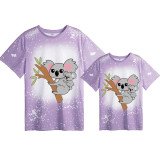 Mommy and Me Matching Clothing Top Sloth Love Mama Mini Tie Dyed Family T-shirts