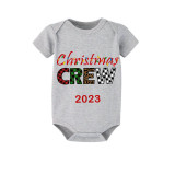 2023 Christmas Matching Family Pajamas Exclusive Design Printed Christmas Crew Gray Pajamas Set