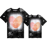 Mommy and Me Matching Clothing Top Fingerprint Mama Mini Tie Dyed Family T-shirts