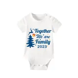 2023 Christmas Matching Family Pajamas Exclusive Family Together Flying Reindeer Blue Short Pajamas Set