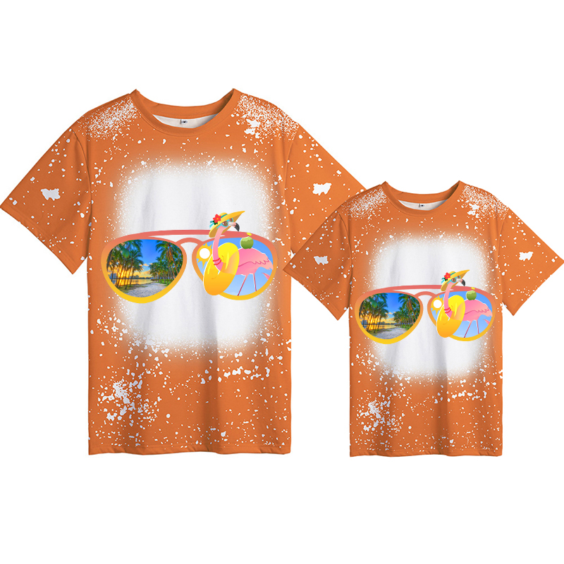 Mommy and Me Matching Clothing Top Sunglasses Flamingo Mama And Mini Tie Dyed Family T-shirts