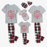 2023 Proud Member OF Naughty List White Christmas Gray Short Set Matching Family Pajamas Set
