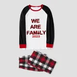 2023 We Are Family Christmas Matching Family Pajamas Multicolor Pants Set With Dog Pajamas