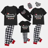 2023 Christmas Matching Family Pajamas Exclusive Design Antler Hat Family Christmas White Short Sleeve Pajamas Set