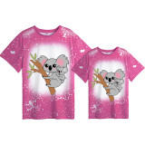 Mommy and Me Matching Clothing Top Sloth Love Mama Mini Tie Dyed Family T-shirts