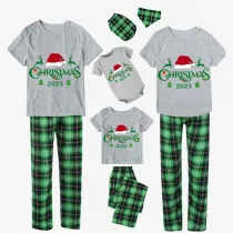 2023 Christmas Matching Family Pajamas Exclusive Design Christmas Couple Reindeer green Short Pajamas Set