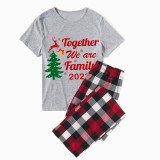 2023 Christmas Matching Family Pajamas Exclusive Family Together Flying Reindeer Gray Short Pajamas Set