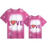 Mommy and Me Matching Clothing Top Love Watermelon Mama And Mini Tie Dyed Family T-shirts