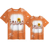 Mommy and Me Matching Clothing Top Sunflower Butterfly Mama Mini Tie Dyed Family T-shirts