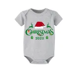 2023 Christmas Matching Family Pajamas Exclusive Design Christmas Couple Reindeer green Short Pajamas Set