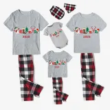 2023 Believe Christmas Matching Family Pajamas Exclusive Design Snowman Love Christmas Gray Short Pajamas Set