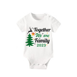 2023 Christmas Matching Family Pajamas Exclusive Family Together Flying Reindeer Green Short Pajamas Set
