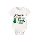2023 Christmas Matching Family Pajamas Exclusive Family Together Flying Reindeer Green Short Pajamas Set