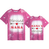 Mommy and Me Matching Clothing Top Blessed Mama Mama's Blessing Tie Dyed Family T-shirts