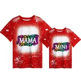 Mommy and Me Matching Clothing Top Colorful Leopard Tie Dyed Family T-shirts