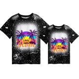 Mommy and Me Matching Clothing Top Summer Vacation Mama And Mini Tie Dyed Family T-shirts