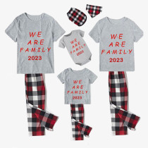 2023 Christmas Matching Family Pajamas Exclusive We Are Family Gray Short Pajamas Set