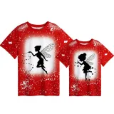 Mommy and Me Matching Clothing Top Angel Mama Mini Tie Dyed Family T-shirts