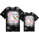 Mommy and Me Matching Clothing Top Hello Summer Mama And Mini Tie Dyed Family T-shirts