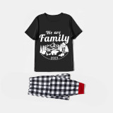 2023 Christmas Matching Family Pajamas Christmas Exclusive Design We are Family Polar Bear Black Short Pajamas Set