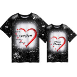 Mommy and Me Matching Clothing Top Mama Mini Name Diy Heart Tie Dyed Family T-shirts