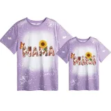 Mommy and Me Matching Clothing Top Sunflower Butterfly Mama Mini Tie Dyed Family T-shirts