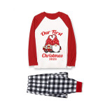2023 Christmas Matching Family Pajamas Our First Christmas Gnomes Black White Plaids Pajamas Set