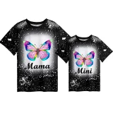 Mommy and Me Matching Clothing Top Butterfly Mama And Mini Tie Dyed Family T-shirts
