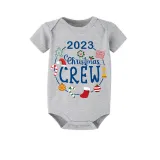 2023 Christmas Matching Family Pajamas Exclusive Design Christmas Crew Wreath Blue Short Pajamas Set