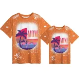 Mommy and Me Matching Clothing Top Flamigo Vacation Mama And Mini Tie Dyed Family T-shirts