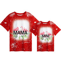 Mommy and Me Matching Clothing Top Flamigo Vacation Mama And Mini Tie Dyed Family T-shirts