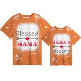 Mommy and Me Matching Clothing Top Blessed Mama Mama's Blessing Tie Dyed Family T-shirts
