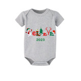 2023 Believe Christmas Matching Family Pajamas Exclusive Design Snowman Love Christmas Green Short Pajamas Set