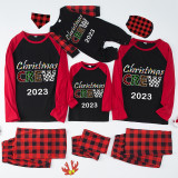 2023 Christmas Matching Family Pajamas Exclusive Design Printed Christmas Crew Green Stripes Pajamas Set