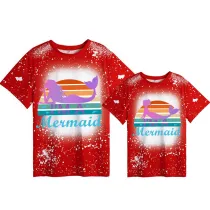 Mommy and Me Matching Clothing Top I'm a Mermaid Mama And Mini Tie Dyed Family T-shirts