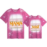 Mommy and Me Matching Clothing Top I'm Mama Mini Print Strip Tie Dyed Family T-shirts